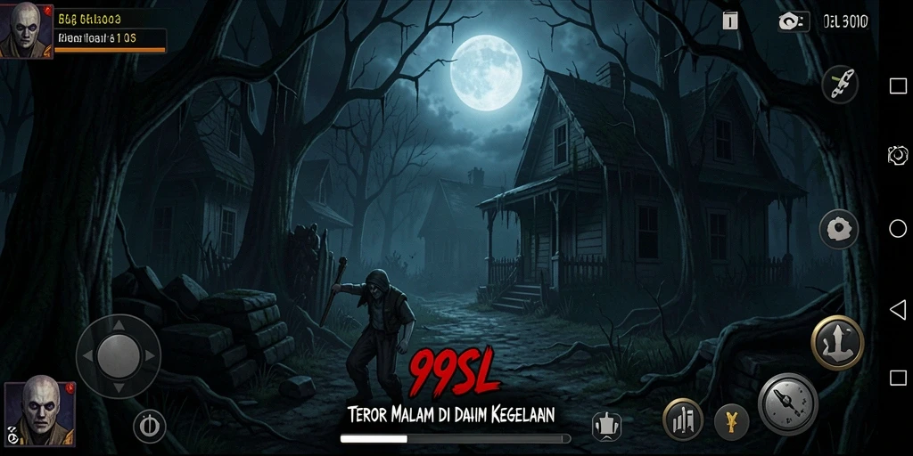 Screenshot 99SL menampilkan suasana menegangkan dan kegelapan yang mencekam.