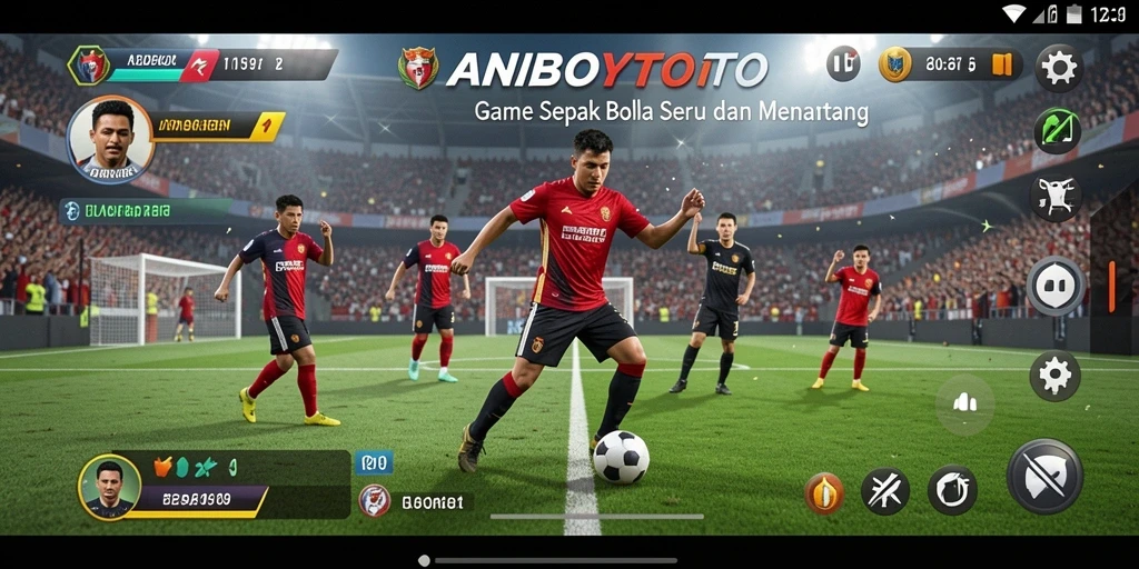 Gameplay menarik ANOBOYTOTO dengan aksi sepak bola yang seru.