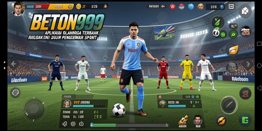 Tampilan gameplay yang mendebarkan dari BETON999 untuk penggemar olahraga.
