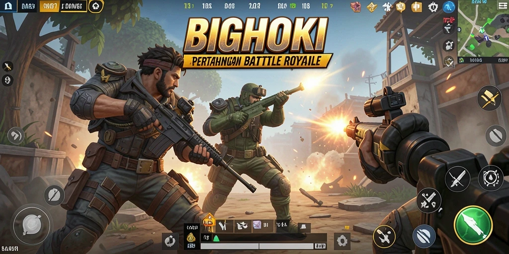 Gameplay seru dan kompetitif dari BIGHOKI dalam aksi Battle Royale.