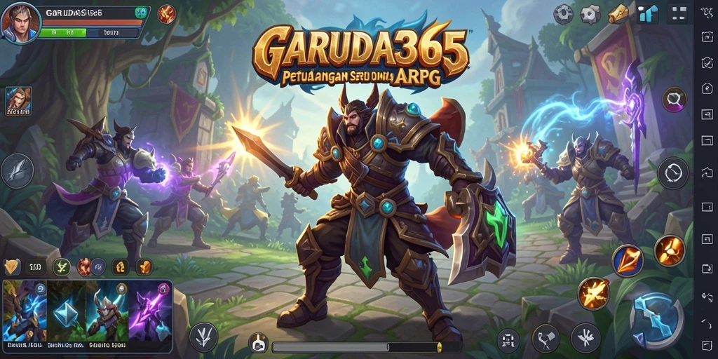 Screenshot GARUDA365 menampilkan aksi seru dalam pertempuran ARPG.