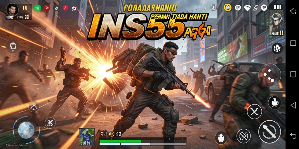 Gameplay seru dengan aksi mendebarkan di INS55.