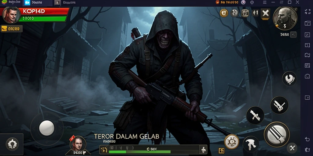 Screenshot KOPI4D menunjukkan suasana mencekam yang penuh misteri.