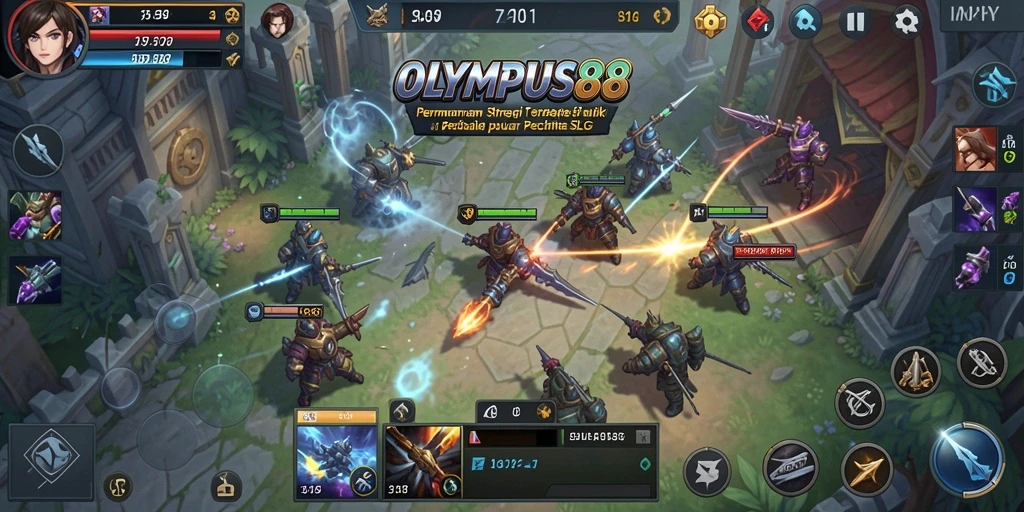 Screenshot utama OLYMPUS88 menampilkan aksi pertempuran yang mendebarkan.