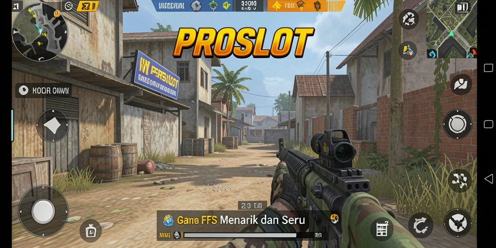 Tampilan menegangkan dari gameplay PROSLOT yang penuh aksi.