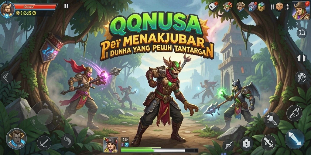 Screenshot gameplay QQNUSA menunjukkan petualangan yang menegangkan dan penuh eksplorasi.