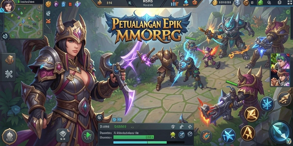 Screenshot gameplay R6R6 yang menunjukkan pertempuran seru di MMORPG.