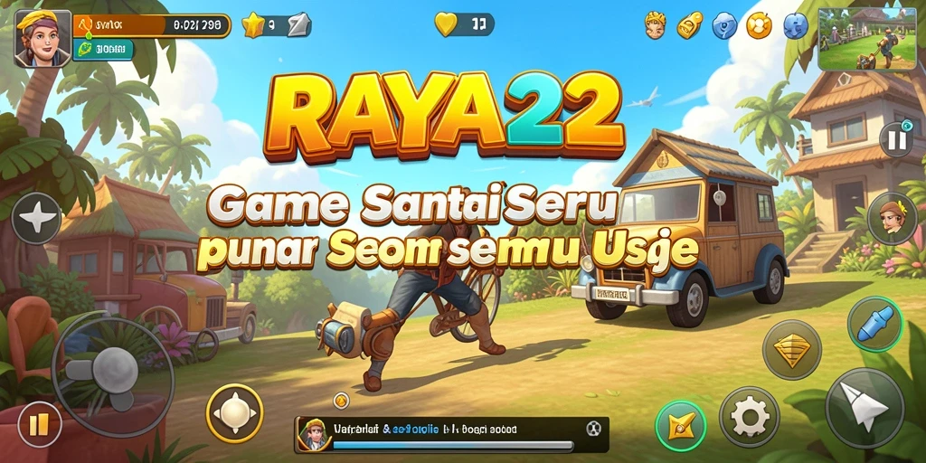 Tampilan gameplay yang seru dan penuh warna di RAYA22.