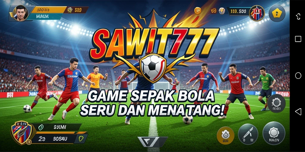 Tampilan gameplay menegangkan di lapangan sepak bola.