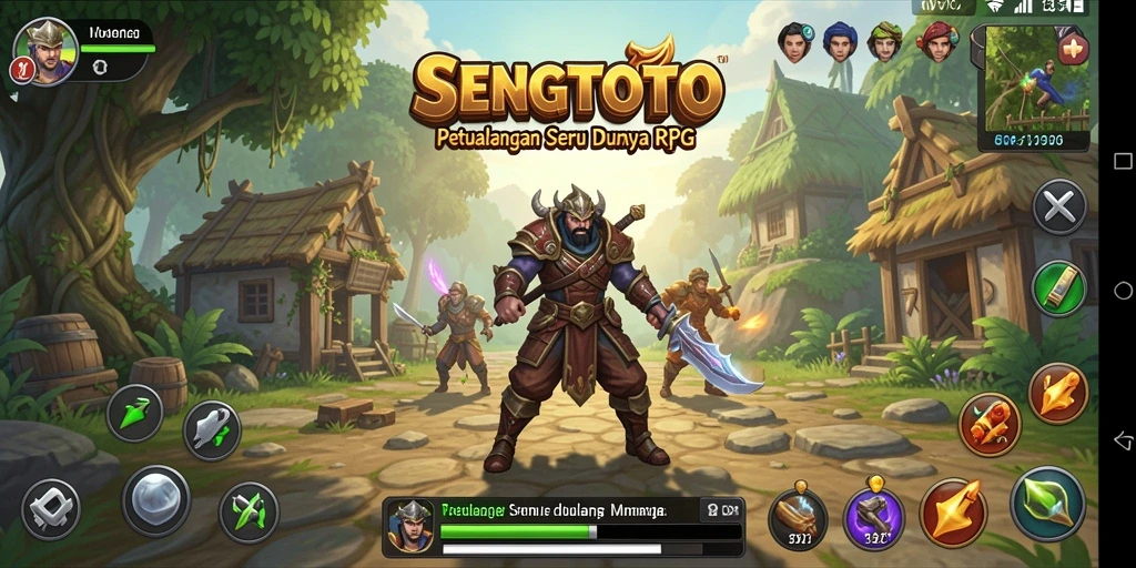 Tangkapan layar gameplay SENGTOTO yang menampilkan petualangan epik dalam RPG.