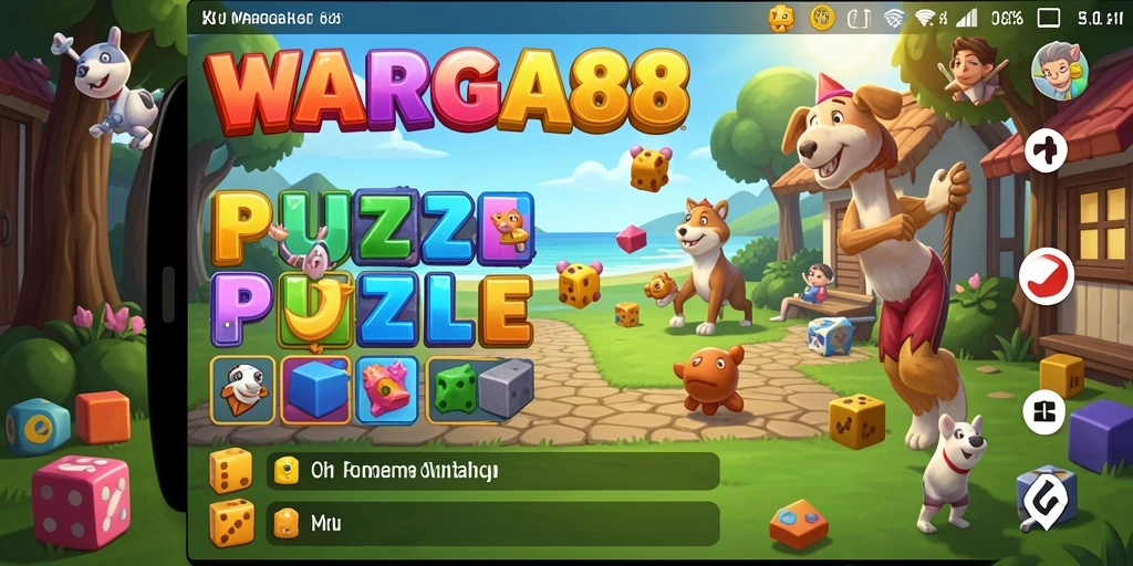 Screenshot utama WARGA88 menampilkan gameplay Puzzle yang memikat dan menantang.