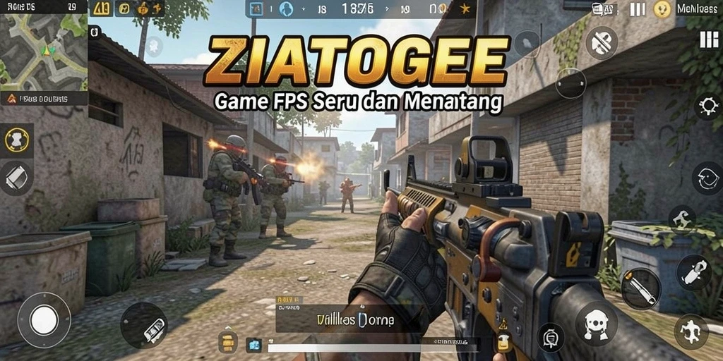 Tampilan gameplay seru dalam ZIATOGEL dengan aksi tembak-menembak yang mendebarkan.